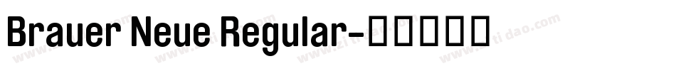 Brauer Neue Regular字体转换